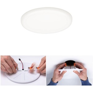 Paulmann LED-Einbaupanel Veluna, rund, 8,5W, neutralweiß, mit flexibler VariFit-Technik.