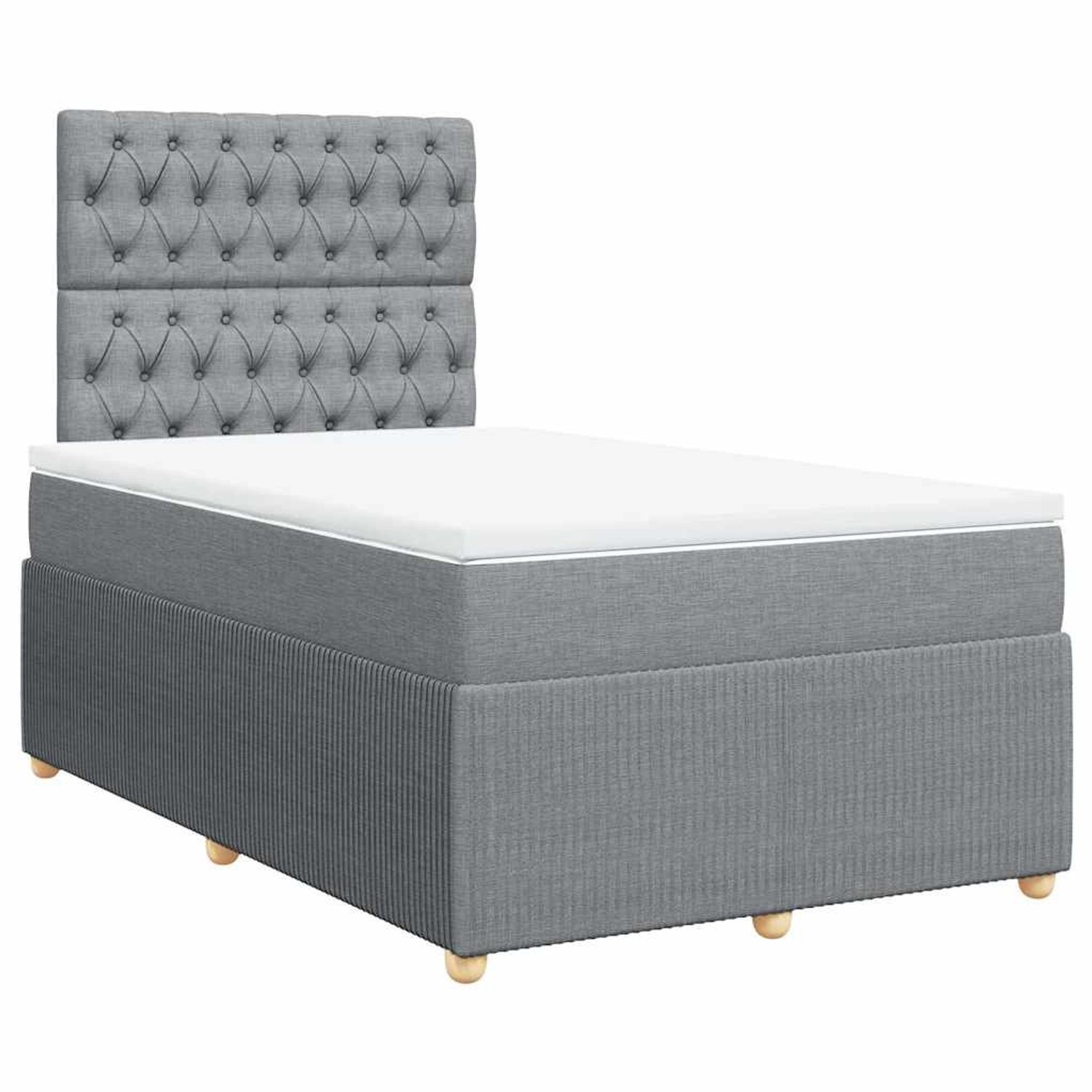 vidaXL Boxspringbett mit Matratze Hellgrau 120x190 cm Stoff 3292002 günstig online kaufen