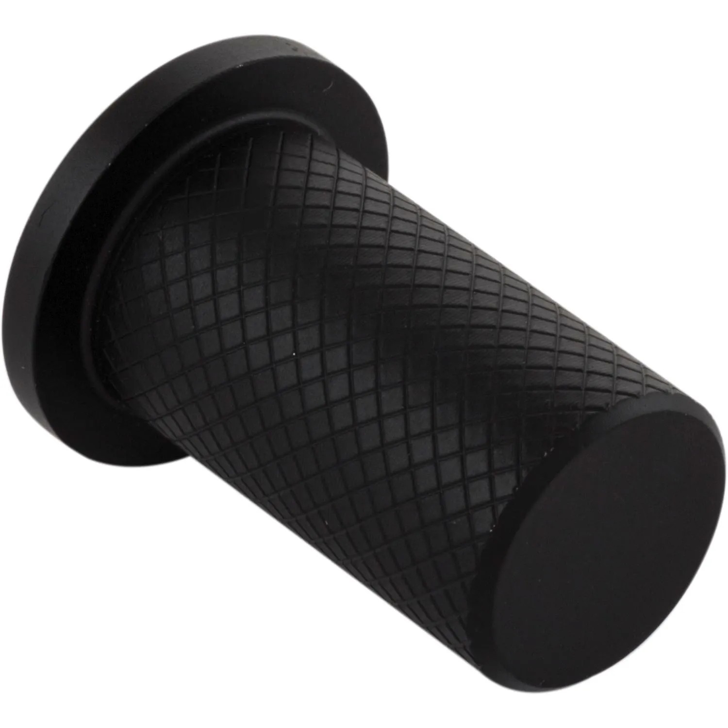 Furnipart Möbelknopf Harlequin ø 17 mm Tiefe 33 mm Edelstahl Gerändelt Schwarz
