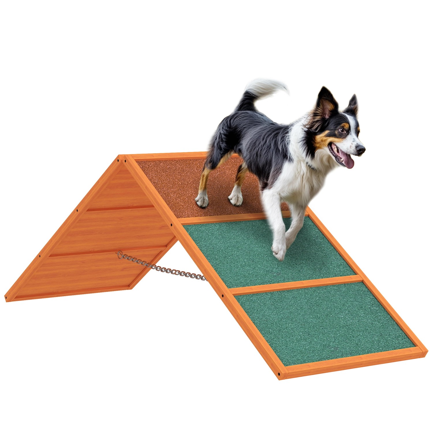 PawHut Hunde Agility Steg Tannenholz Orange 173L x 59B x 66H cm