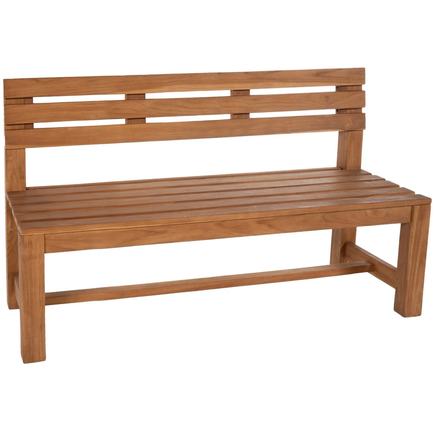 DELUKE Gartenbank Teakbank CUGAD Holz Teak 180x50x85cm Holzbank 180cm Bank Mit Lehne Wetterfest Bank Garten Terrasse