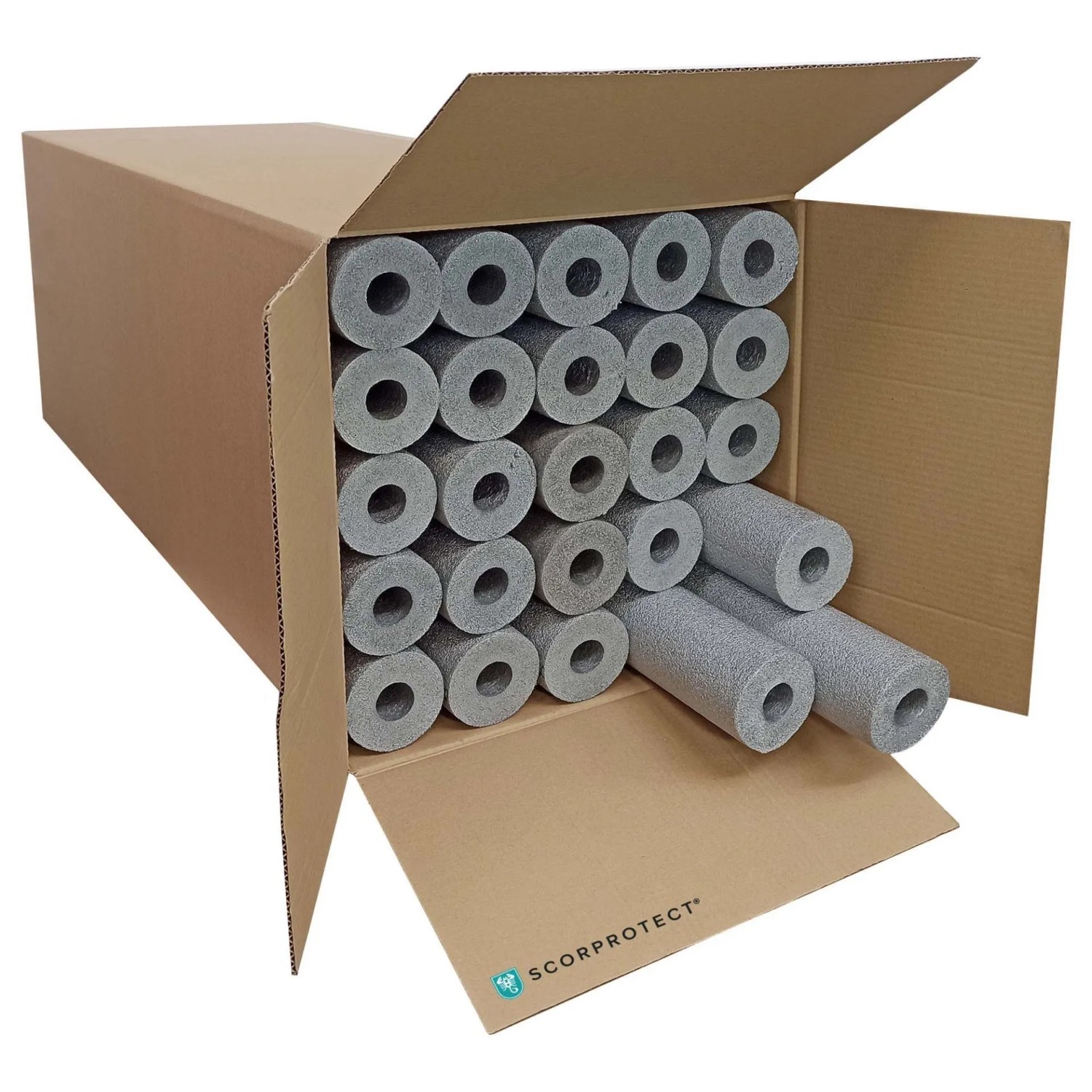 Scorprotect Karton Graue PE Rohrisolierung Angeschlitzt 28 X 25 X 1 Meter günstig online kaufen