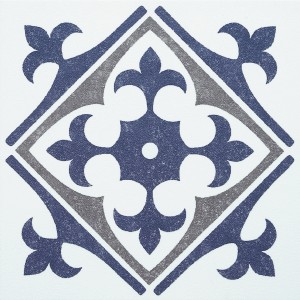 d-c-fix Wandfliese Nadia, blaues Dekor im 6er-Set, 15x15 cm, für Wanddekoration.