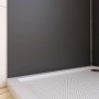 Aurlane Design-Duschwand in Satin Grey, 90x210 cm. Duschpaneel für die einfache Badrenovierung.