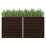 furnicato Garten-Hochbeet, braun, 160x40x77 cm, aus verzinktem Stahl. Ideal für Garten, Balkon und Terrasse.