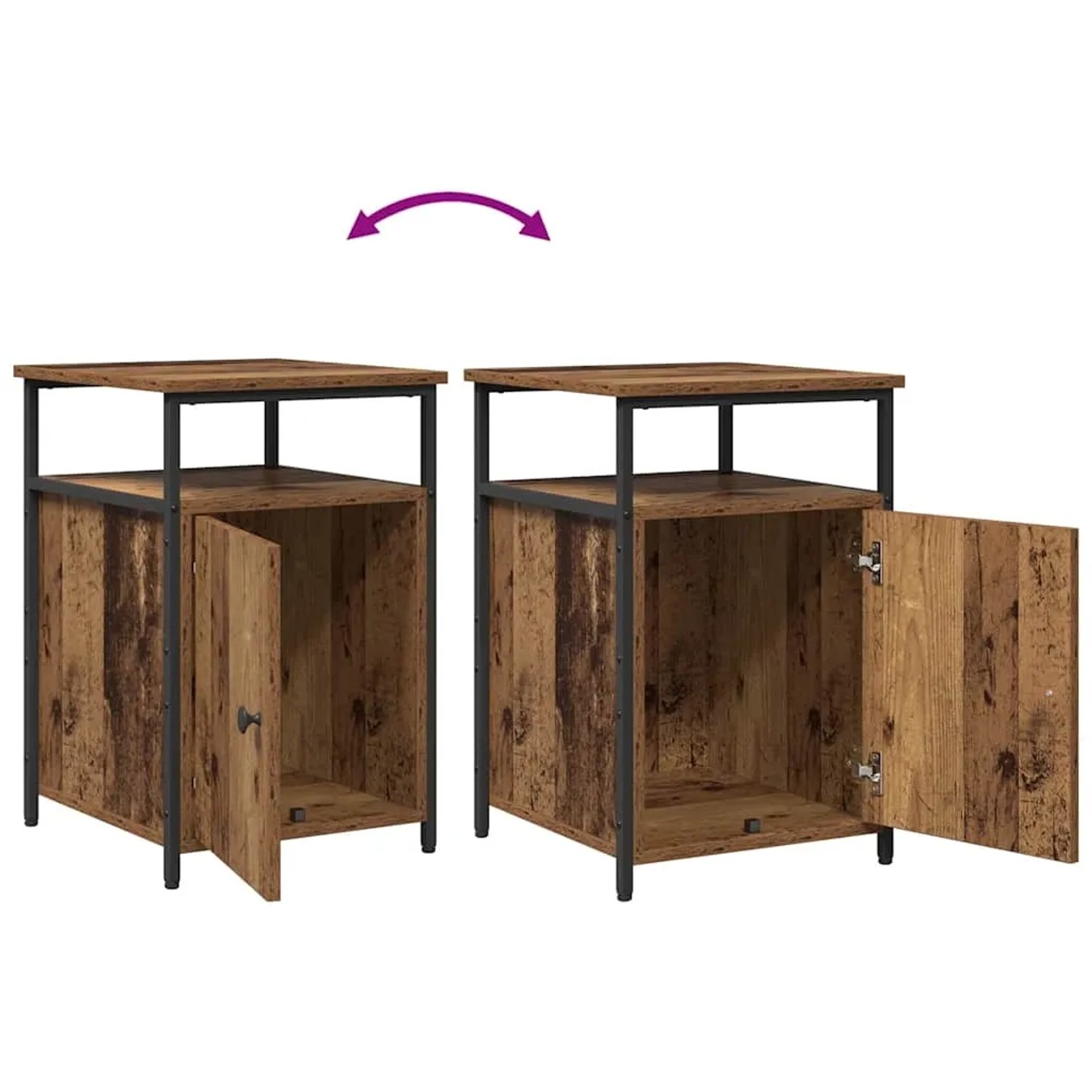 vidaXL Nachttisch Altholz Holzwerkstoff 879501_10