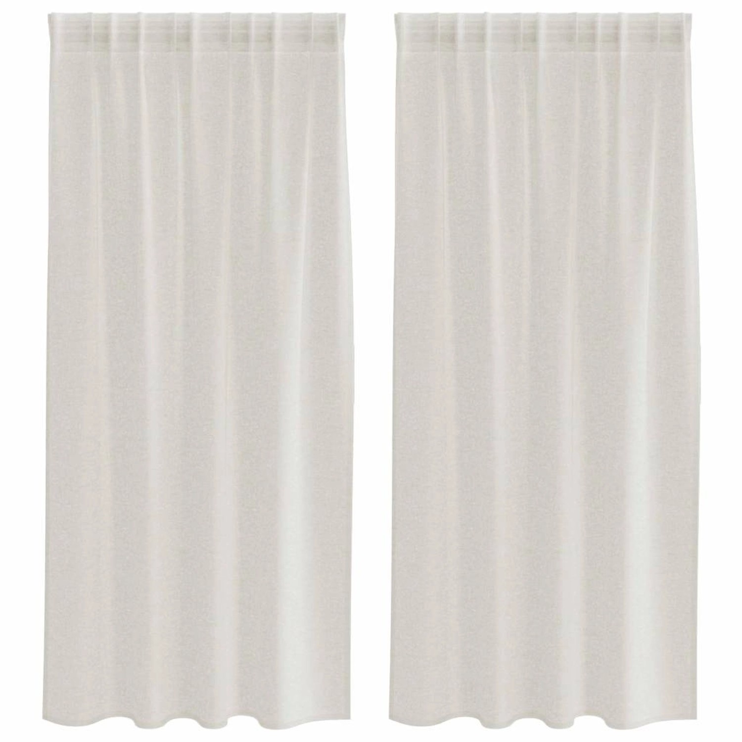 vidaXL Voile-Vorhänge 2 Stk Creme 140x175cm Polyester 4108013 günstig online kaufen