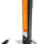 VASNER HeatTower Infrarot-Heizstrahler 2500W, schwarz, mit Fernbedienung.