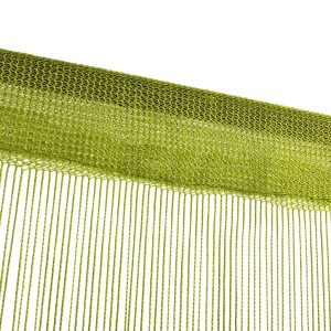Grüne Fadenvorhänge (2 Stk.) 100x250cm als Fensterdeko oder Raumteiler.