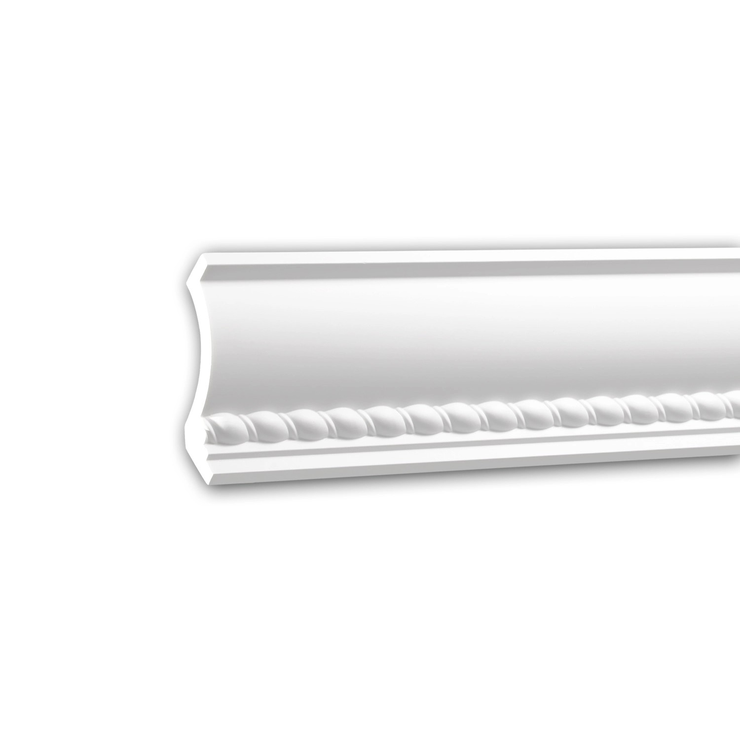 PROFHOME 150208 Eckleiste Zierleiste für indirekte Beleuchtung Stuckleiste 2 m 200 cm x 7 cm x 7 cm Weiß