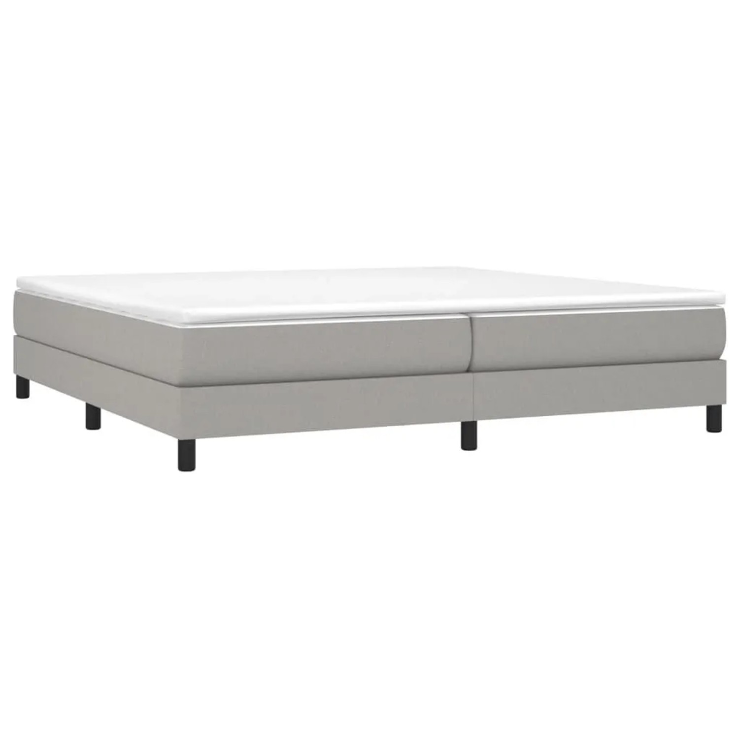 vidaXL Boxspringbett mit Matratze Hellgrau 200x200 cm Stoff 3144101 günstig online kaufen