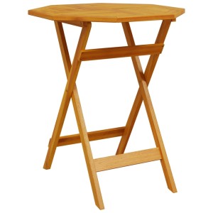 Klappbarer Gartentisch aus Akazienholz, Ø70cm, ideal für Balkon und Terrasse.