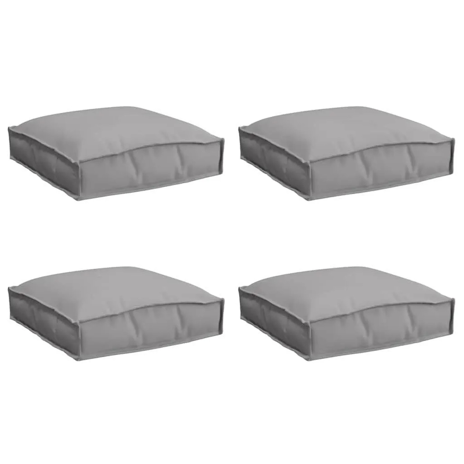 vidaXL Kissen 4 Stk Grau 40 x 40 x 8 cm Oxford-Stoff 42001589