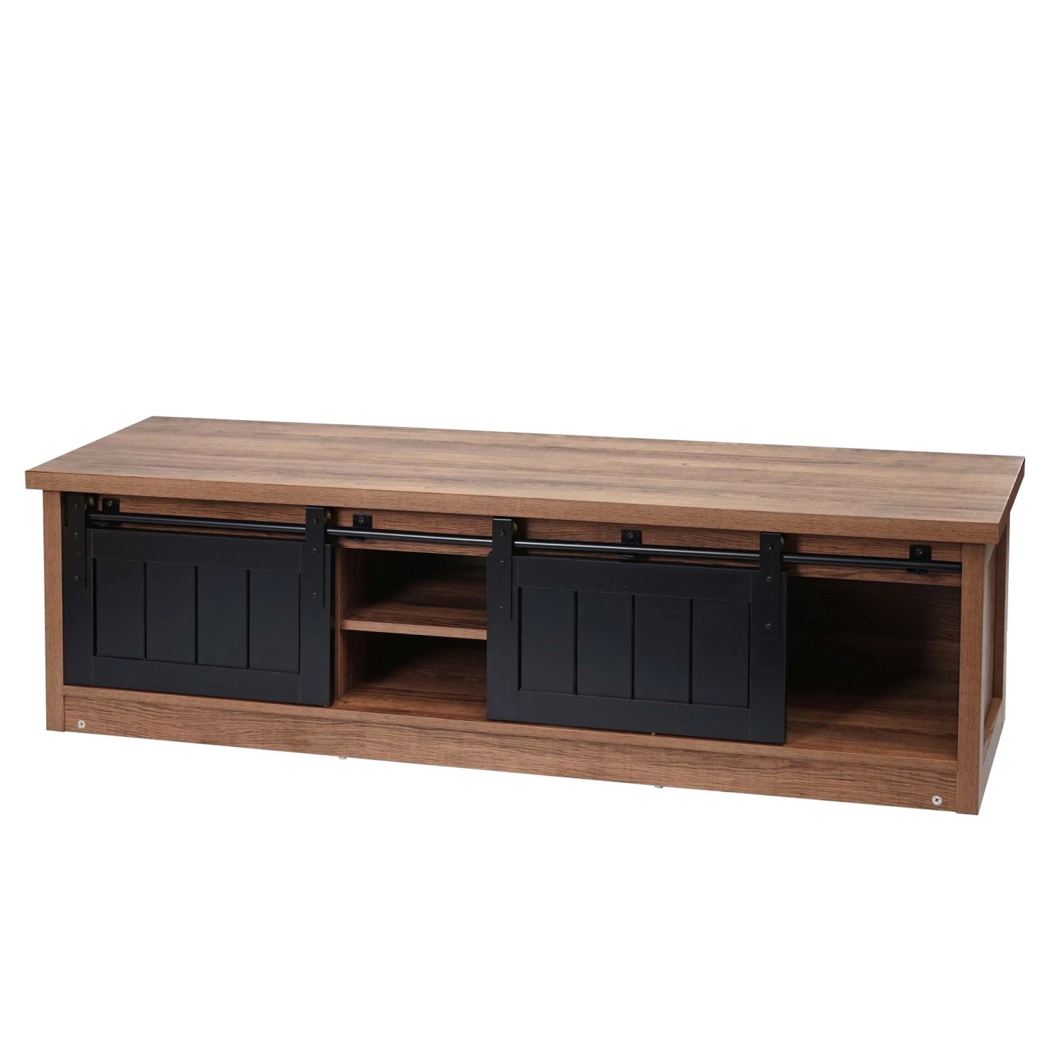 MCW TV-Rack K75 Holz-Optik Industrial Metall 43x150x40cm Braun
