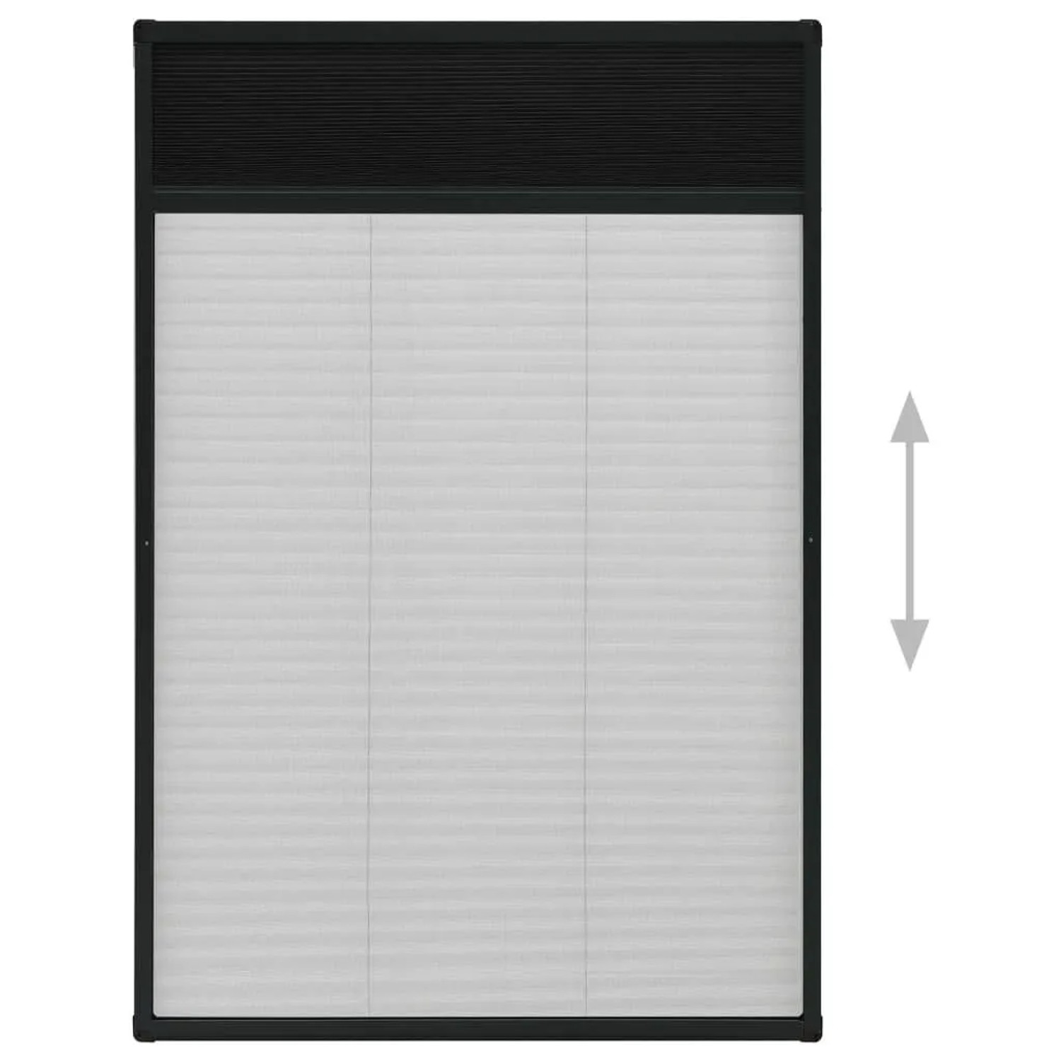 vidaXL Insektenschutz-Plissee für Fenster Aluminium Anthrazit 80x160cm 148668_5