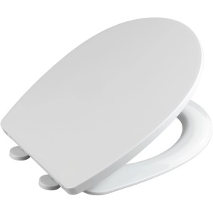 Wenko Premium WC-Sitz Tilos aus Thermoplast, Weiß, mit Absenkautomatik und Fix-Clip Befestigung.