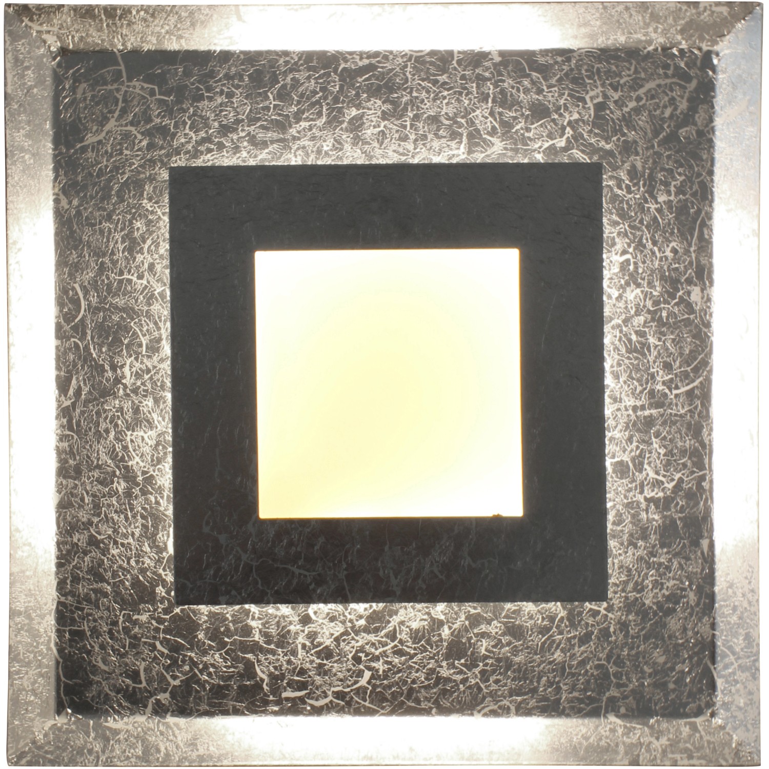 Luce Design LED-Wandleuchte Window 1-flammig Silber 39 cm x 39 cm