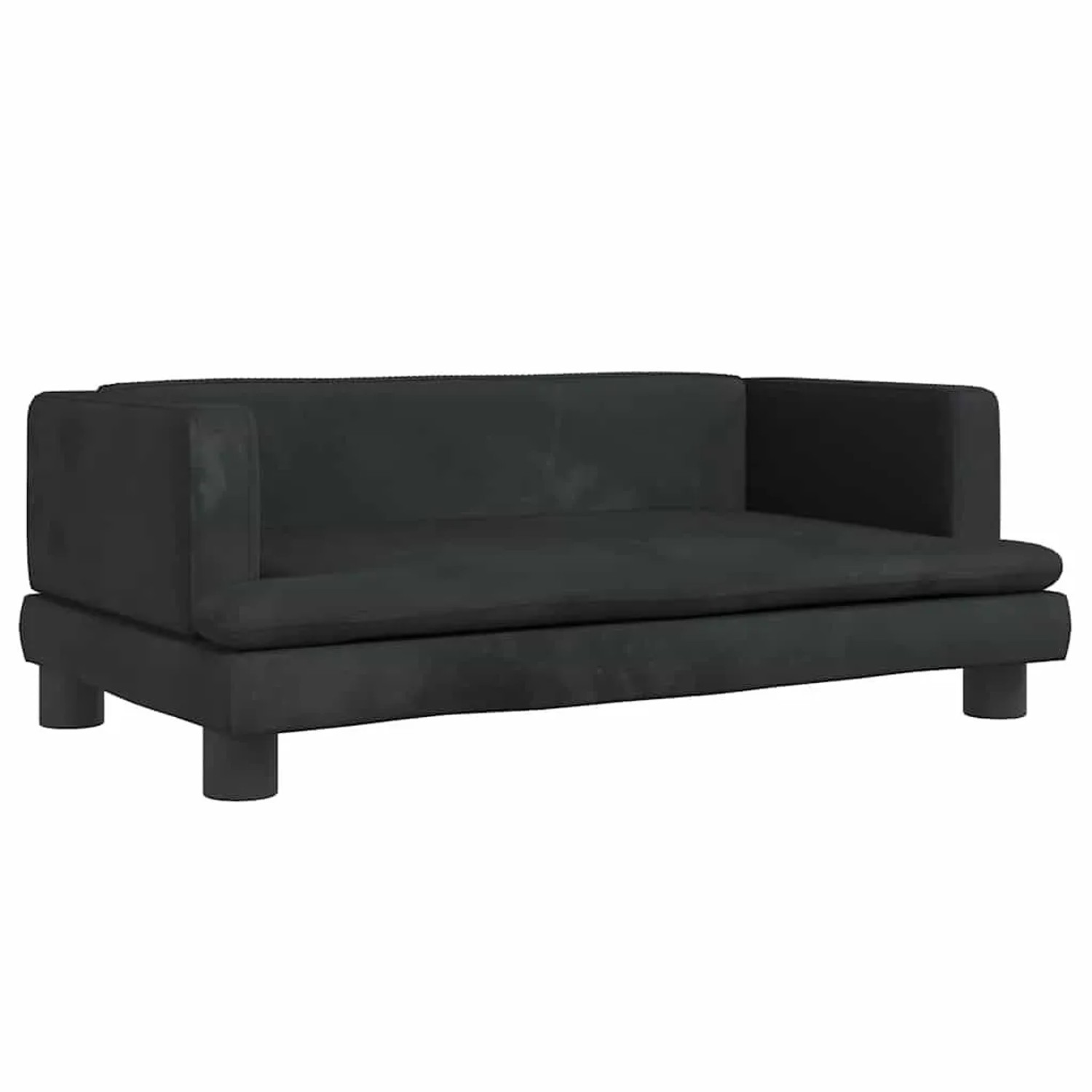vidaXL Hundebett Schwarz 80x45x30 cm Samt 171898