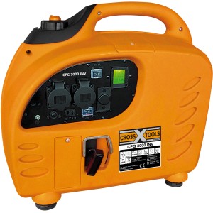 Cross Tools Inverter Stromerzeuger CPG 3000 INV in Orange. Mobiler Generator für Stromversorgung.