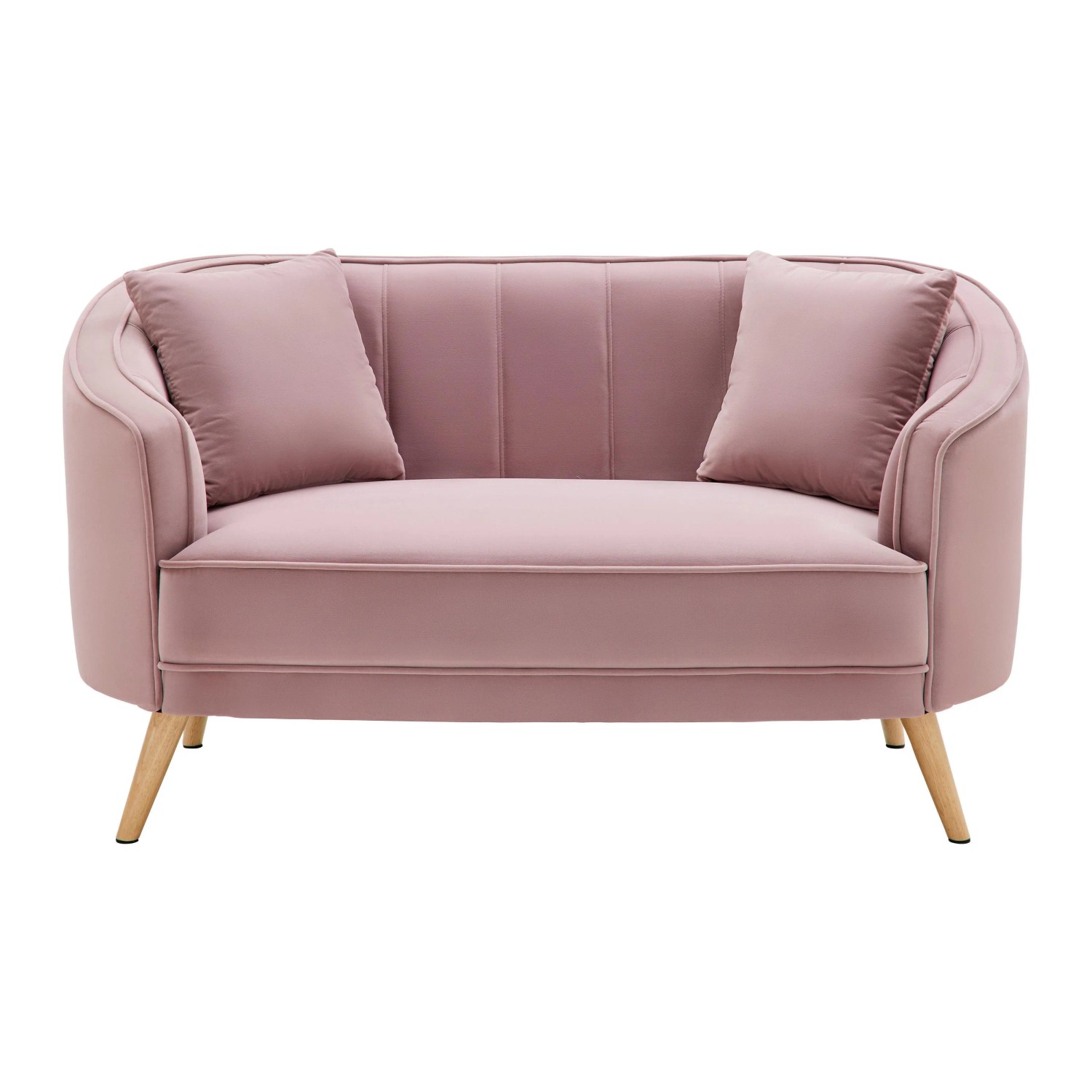 Bessagi Home Sofa Hope Rosa Samt