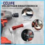 CCLIFE 12-tlg. 1/2 Zoll Radmuttern Nuss Set mit Schlagschrauber, gezeigt bei Reifenwechsel und Werkstattarbeiten.
