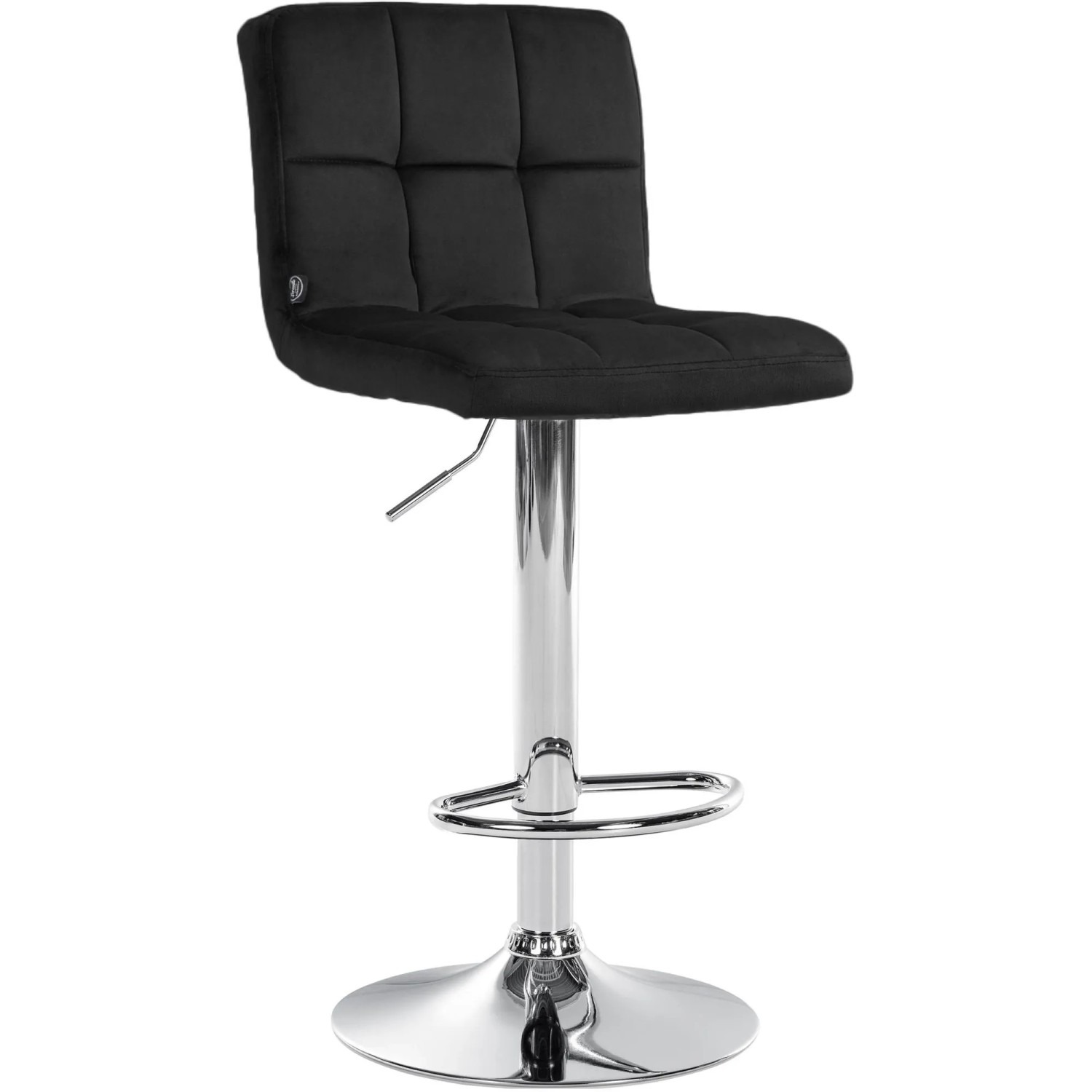 CLP Barhocker Peru Samt Schwarz/Chrom