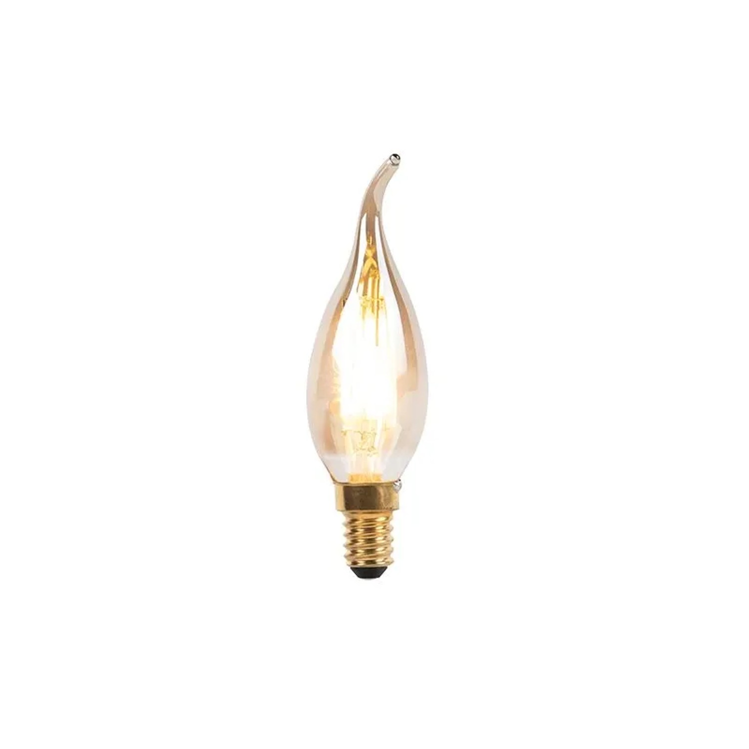 LUEDD E14 Dimmbare LED Kerzenlampe mit Filamentspitze 240V 3W 250,m