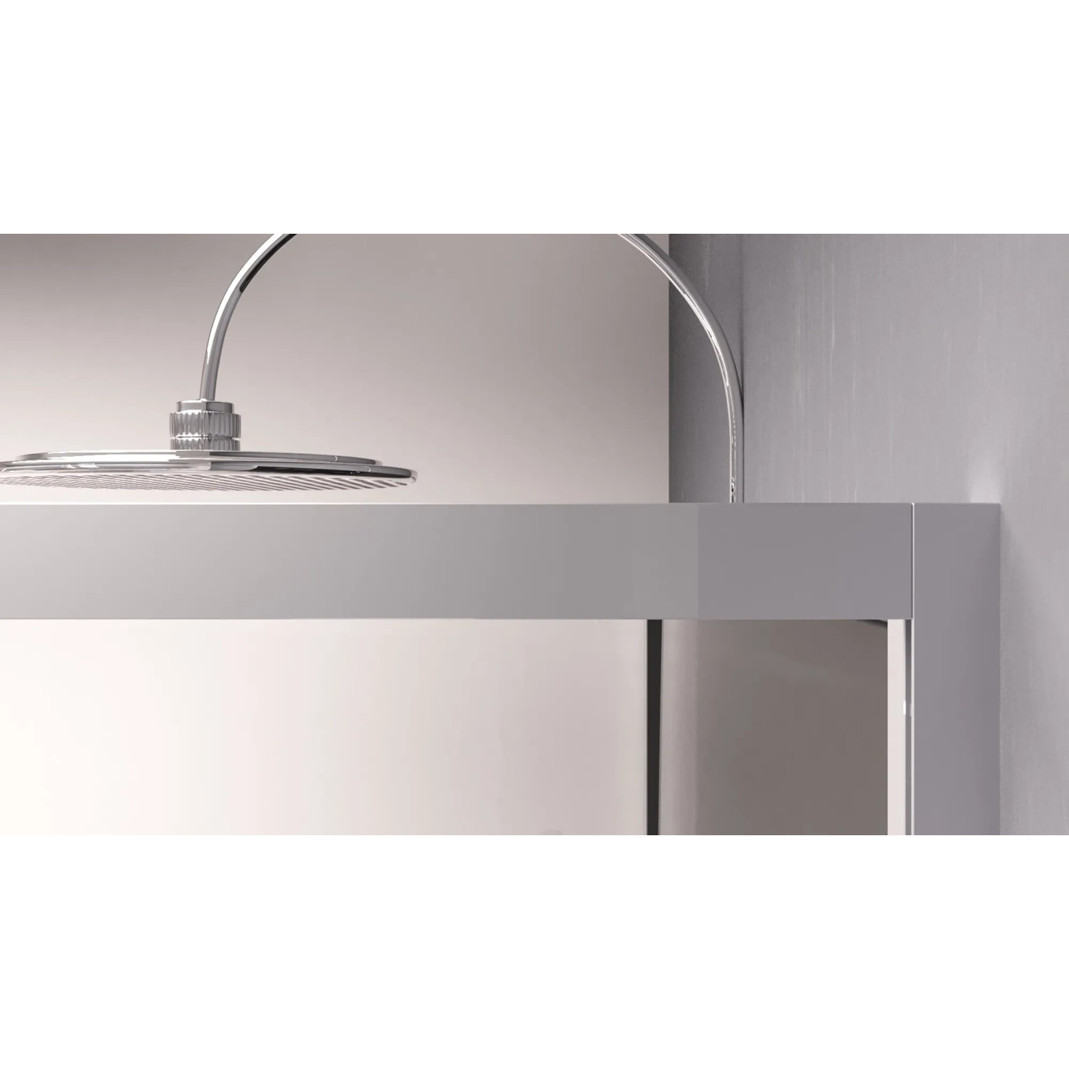 Detailaufnahme: Aurlane Komplettdusche Study mit Regenkopfbrause, 90x90x225 cm.