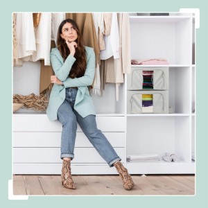 Relaxdays Aufbewahrungstaschen Set Polyester Grau Transparent mit Sichtfenster Stapelbar 2 x 55 L 28 cm x 50 cm x 40 cm
