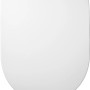 Weißer baliv WC-Sitz Sunderland aus Duroplast mit Absenkautomatik, D-Form, von oben.