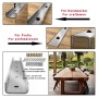 SOTECH 3 Stück Gratleisten U-Form 700 x 40 x 20 mm Edelstahl Gebürstet für Tischplatten_2
