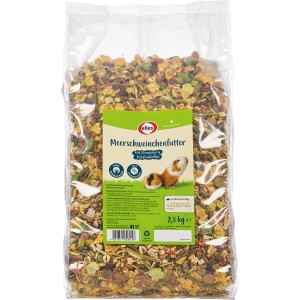 Elles Meerschweinchenfutter 2,5kg im transparenten Beutel, Mischfutter mit Gemüse und Getreide.