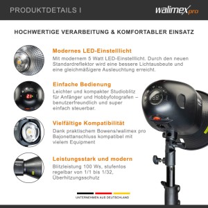 Walimex pro Studioblitz Set mit Softboxen und Lampenstativen.