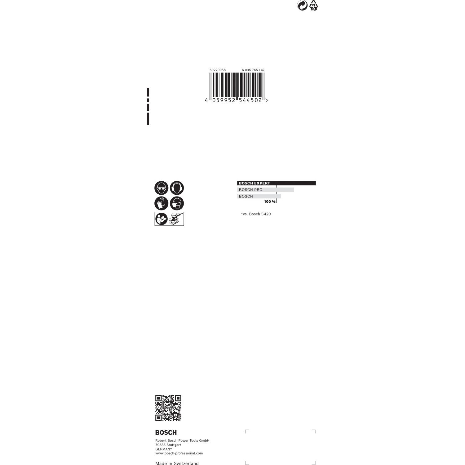 Bosch Expert Schleifblatt-Set C470, 10-teilig, für Schwingschleifer. Körnung K60-120.