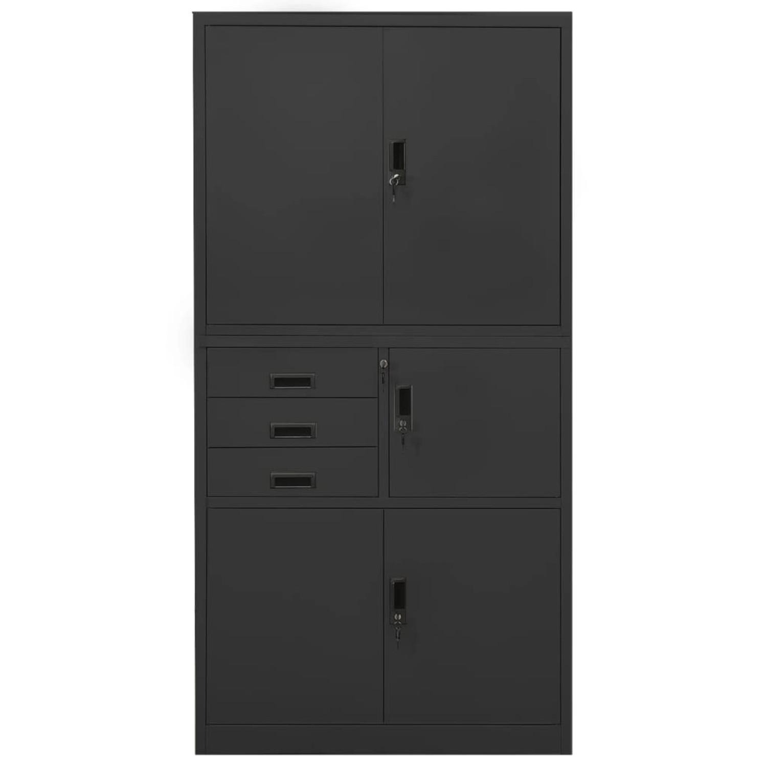 vidaXL Büroschrank Anthrazit 90x40x180 cm Stahl Modell 2