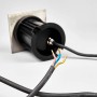 Lindby Insa Bodeneinbaustrahler, wasserdicht, aus Edelstahl, mit Kabel.