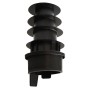 Schwarzer, gestufter Kunststoff Reduzierring für Sonnenschirmständer. Universal-Einsatz für Schirmstöcke 48-28 mm.