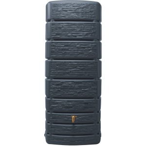 4rain Wandtank Slim Stone Decor 500 l in Graphite Grey mit Auslaufhahn.