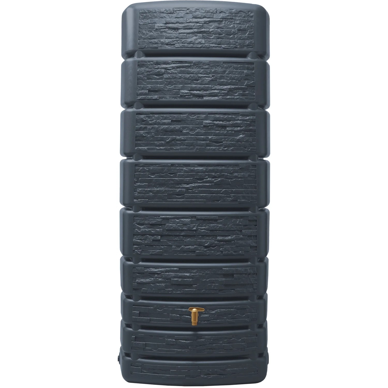 4rain Wandtank Slim Stone Decor 500 l in Graphite Grey mit Auslaufhahn.