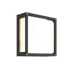 Lucande Wandleuchte Außen Aurelien 9969047 Spritzwassergeschützt Modern in Schwarz aus Aluminium 2-flammig E27