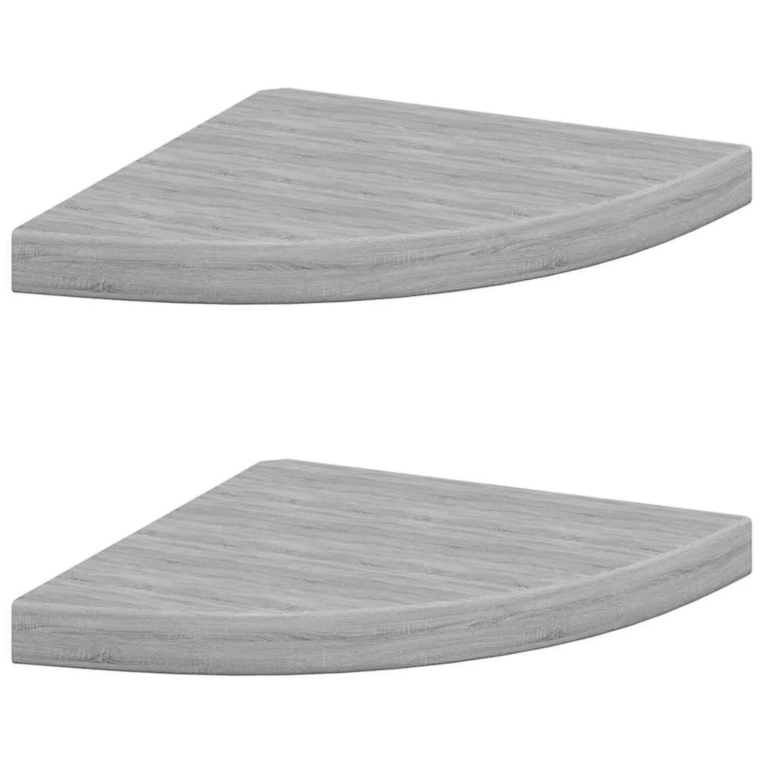 vidaXL Eck-Schweberegale 2 Stk Betongrau 35x35x3,8 cm MDF 326643