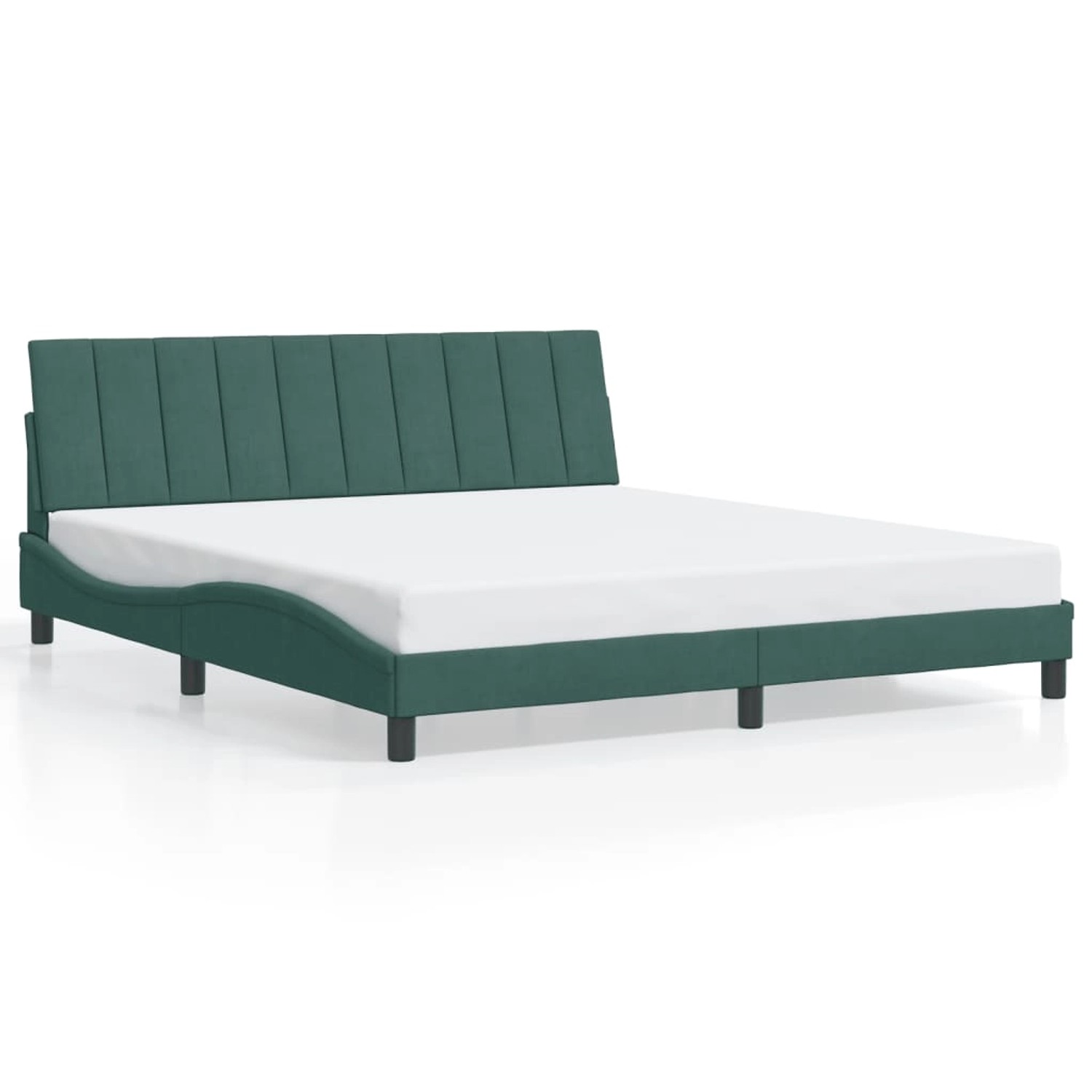 vidaXL Bettgestell ohne Matratze Hanko Dunkelgrün 180x200 cm Samt 3207864 günstig online kaufen