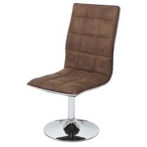 CHEFGASTRO Esszimmerstuhl 2er-Set 103x43x54cm Sitzhöhe 41cm Stoff/Textil Vintage Braun