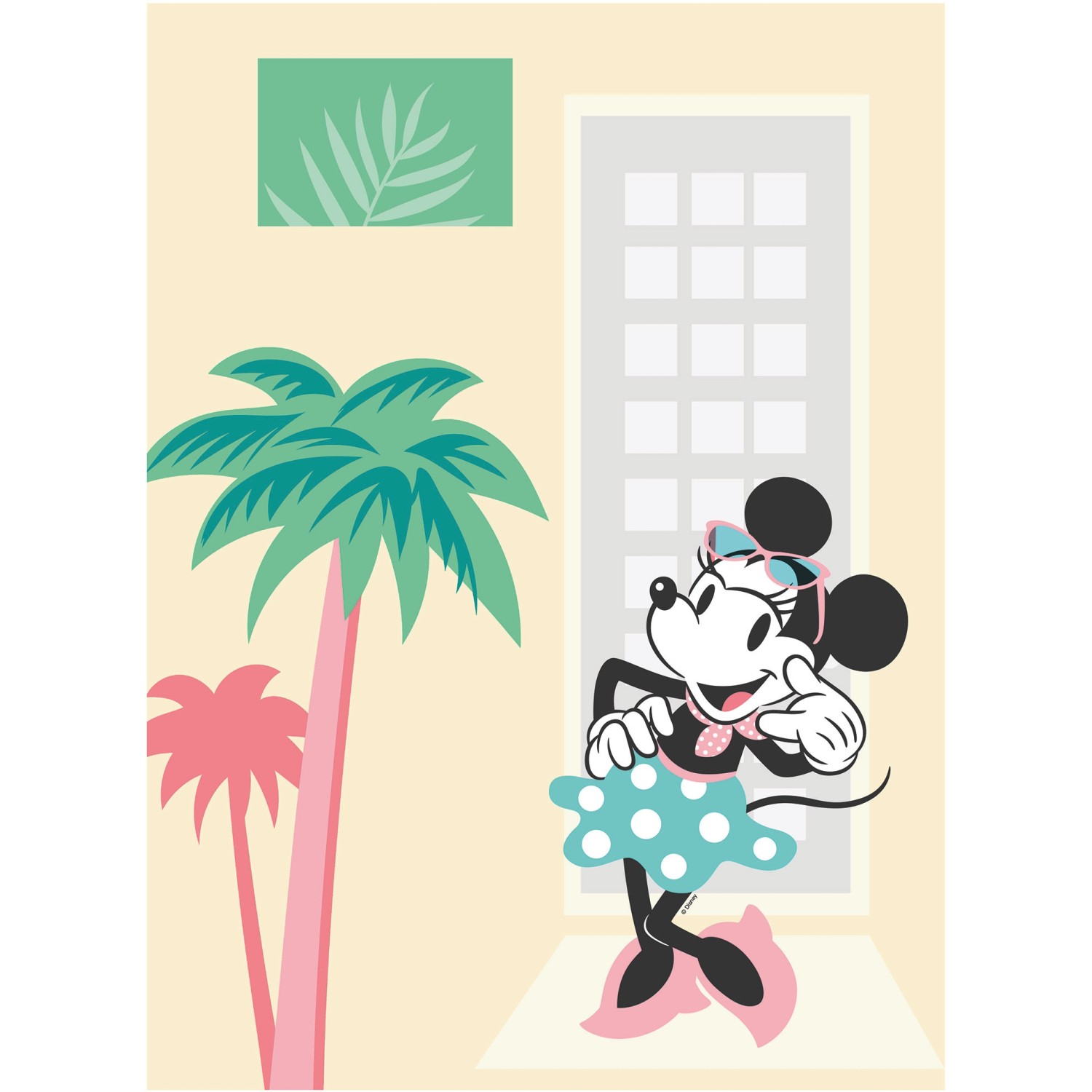 Komar Wandbild Minnie Mouse Palms 30 x 40 cm