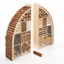 Großes, zweiteiliges Kobolo Insektenhotel LUXURY XXL aus Holz für Wildbienen und andere Nützlinge.