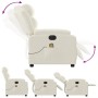 vidaXL Massagesessel Elektrisch Creme Samt 3205090_7