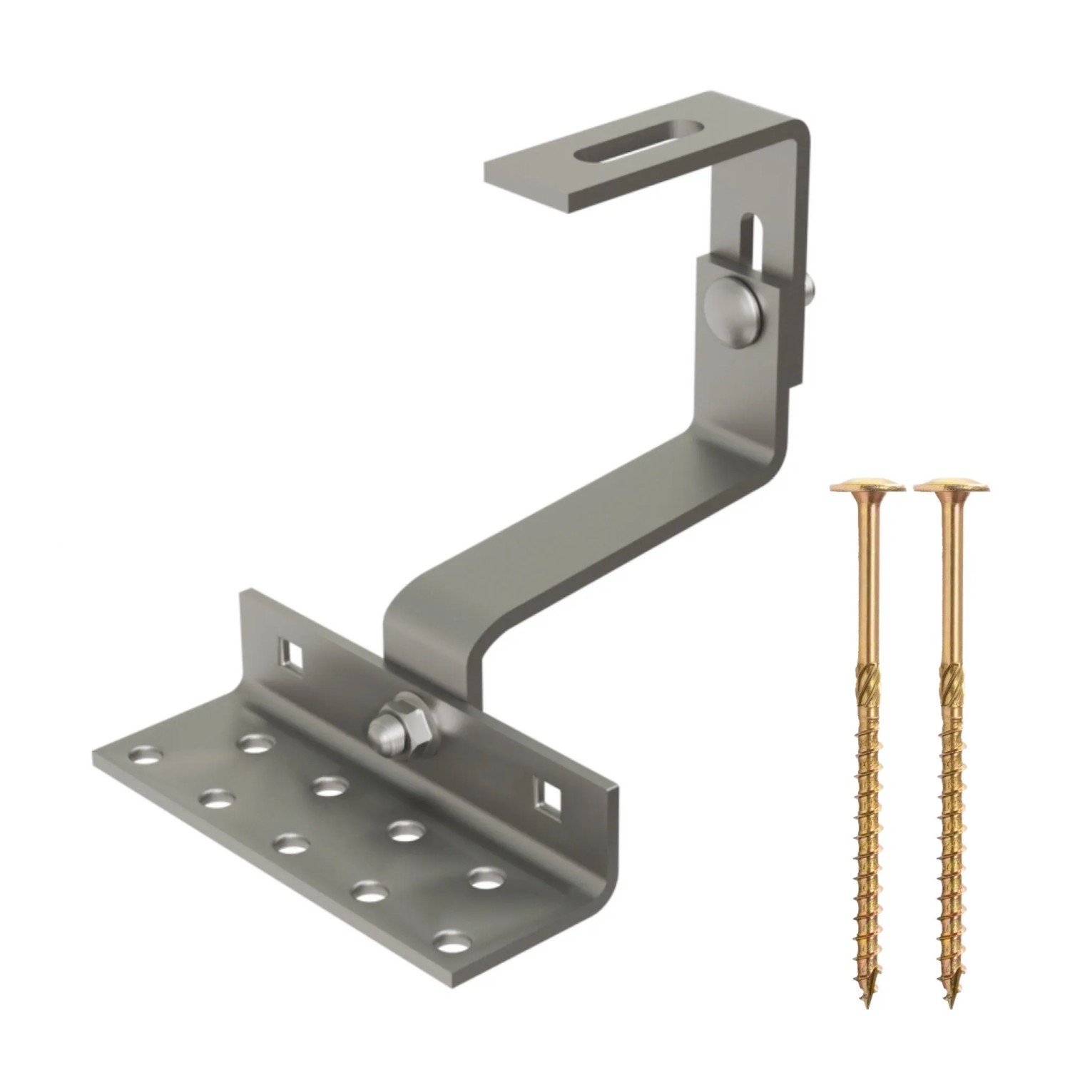 PVundSO Dachhaken 3-Fach Verstellbar Edelstahl 5 mm mit Schrauben für Solarmodul-Montage