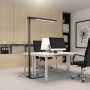 Moderne, dimmbare LED Bürostehleuchte Susi von Arcchio in Schwarz, 2-flammig mit Bewegungsmelder.