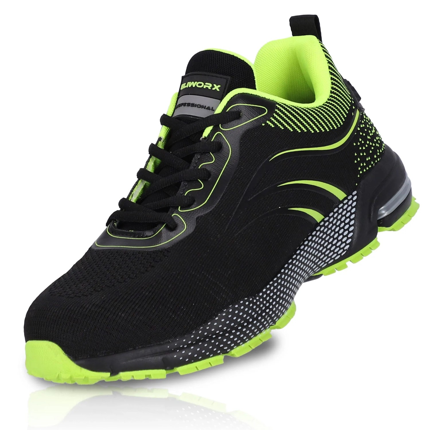 Eliworx Sicherheitsschuhe S1 PL Onyx Pro Herren Gr. 47 Schwarz-Gelb