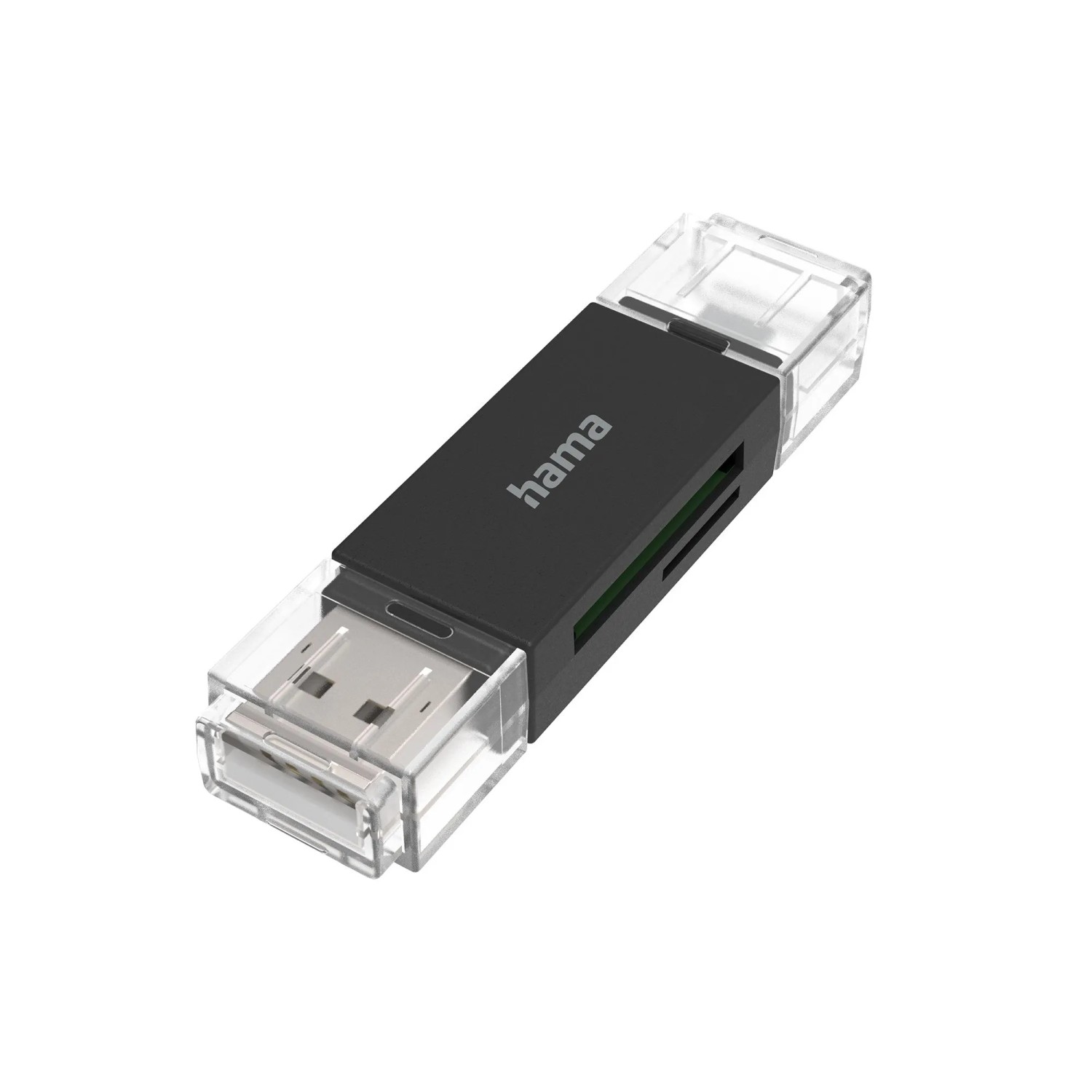 Hama USB-Kartenleser OTG USB-A + Micro-USB USB 2.0 SD/microSD